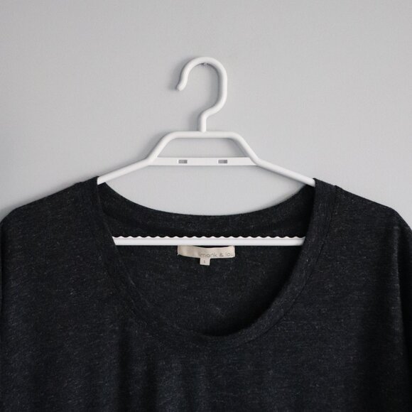 Monk & Lou Womens Sz Lrg Scoop Neck Stretch Pullover Short Sleeve T-Shirt - Picture 4 of 11